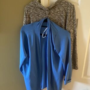2 size large cardigans for woman
